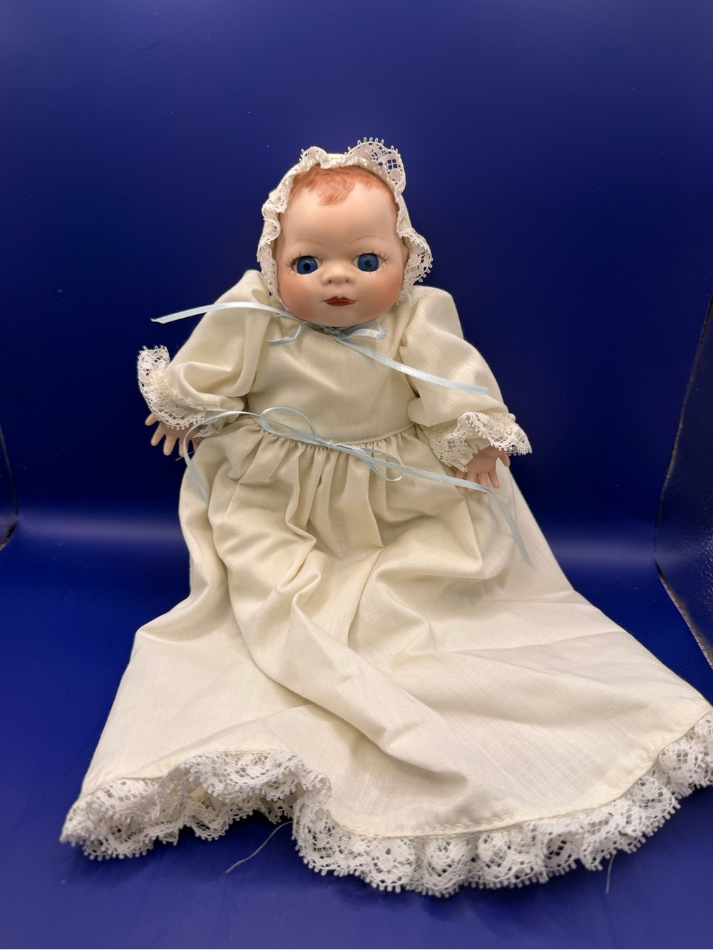 Vintage Baby Doll in Cream Lace Gown